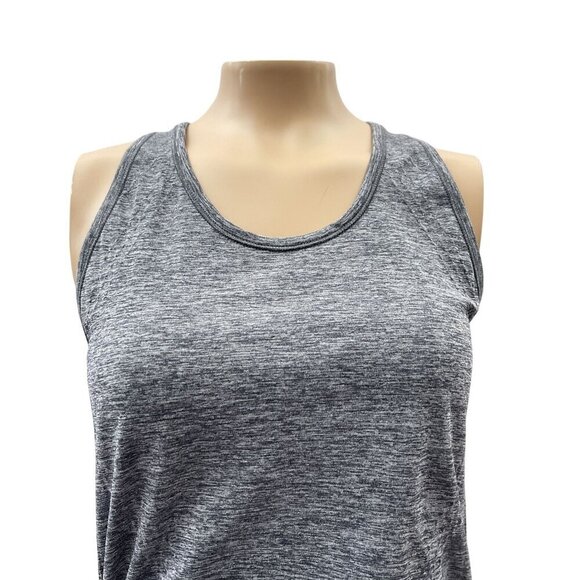 Athleta Women's Fastest Track‎ Racerback Tank Top Scoop Neck Ruched Gray Small - Picture 9 of 9
